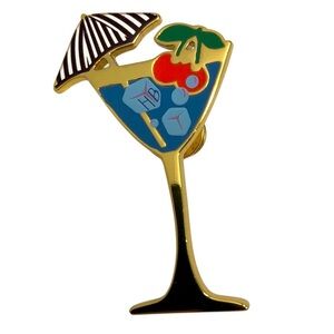 Henri Bendel Collectible Cherry Umbrella Martini Pin